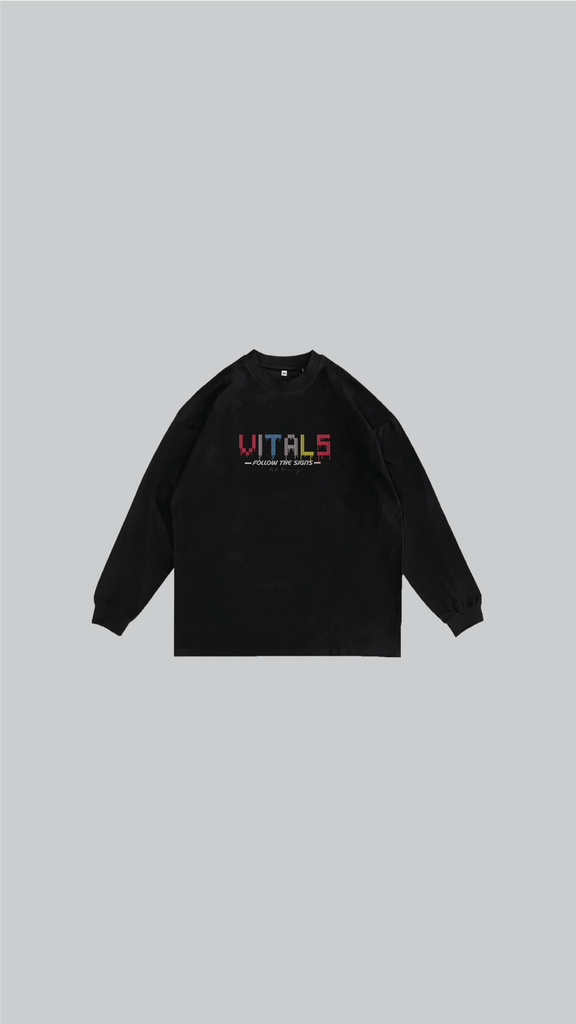 streetwear, long sleeves, black, vitals, patterns